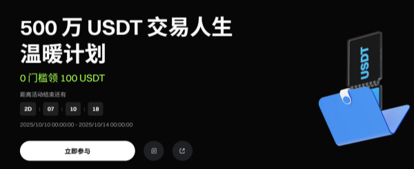 Gate推出500 万USDT交易人生温暖计划，0 门槛领100USDT.png