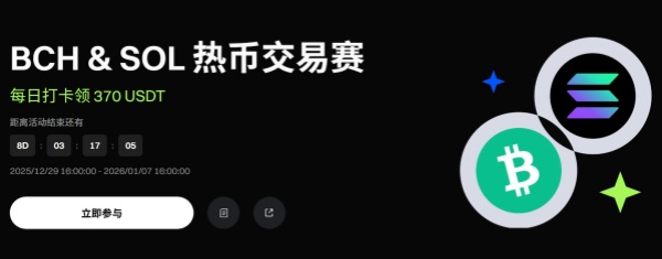 Gate开启BCH&SOL热币交易赛，每日打卡领370USDT.jpg