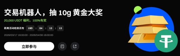 Gate平台特推出机器人抽奖活动，抽10g黄金大奖，20,000 USDT福利.jpg