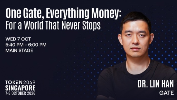 Gate宣布亮相TOKEN2049 Singapore 2026，Dr. Han将出席活动并于主舞台发表演讲.jpg